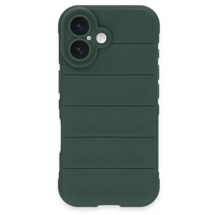 Newface Apple iPhone 16 Kılıf Optimum Silikon - Koyu Yeşil