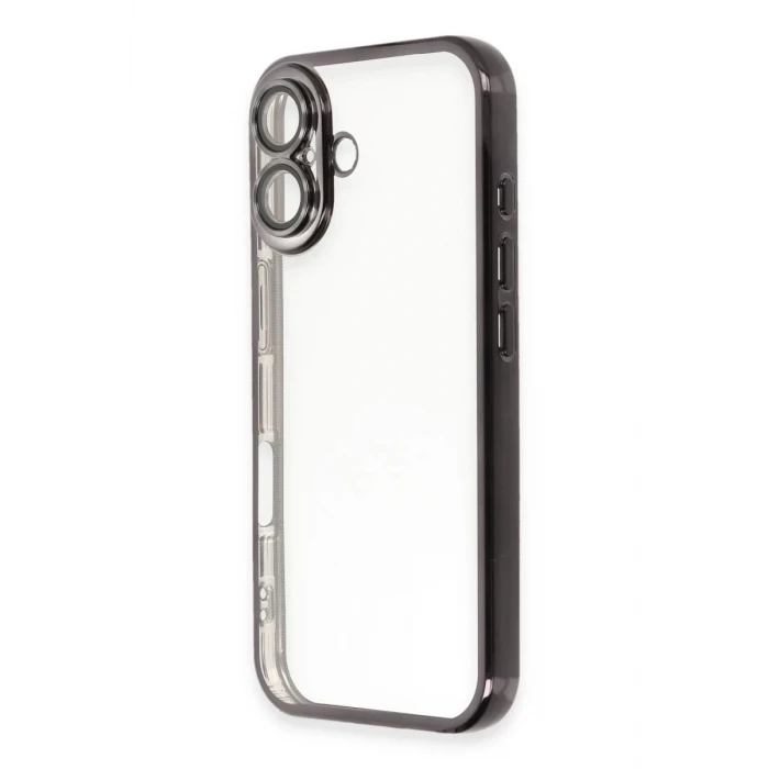 Newface Apple iPhone 16 Kılıf Razer Lensli Silikon - Siyah