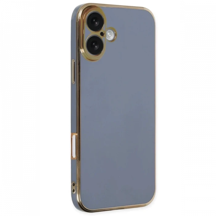 Newface Apple iPhone 16 Kılıf Volet Silikon - Mavi
