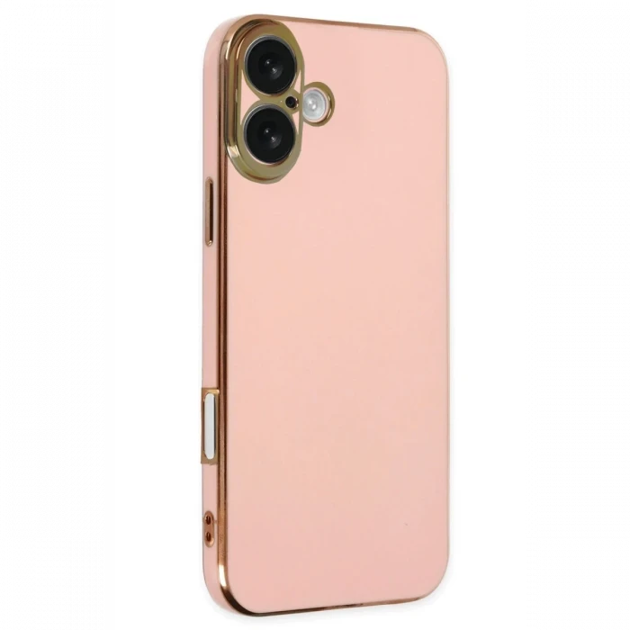 Newface Apple iPhone 16 Kılıf Volet Silikon - Pembe