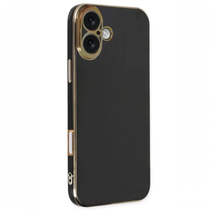 Newface Apple iPhone 16 Kılıf Volet Silikon - Siyah