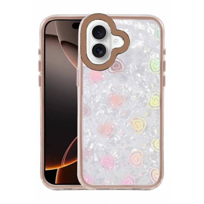 Newface Apple iPhone 16 Lumi Desenli Kapak - Çöl Titanyum