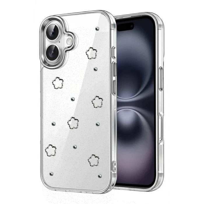 Newface Apple iPhone 16 Plus Fiyonk Desenli Kapak - Desen 2