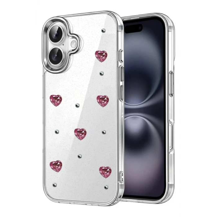 Newface Apple iPhone 16 Plus Fiyonk Desenli Kapak - Desen 3