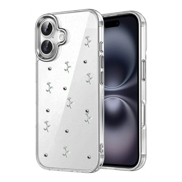 Newface Apple iPhone 16 Plus Fiyonk Desenli Kapak - Desen 4