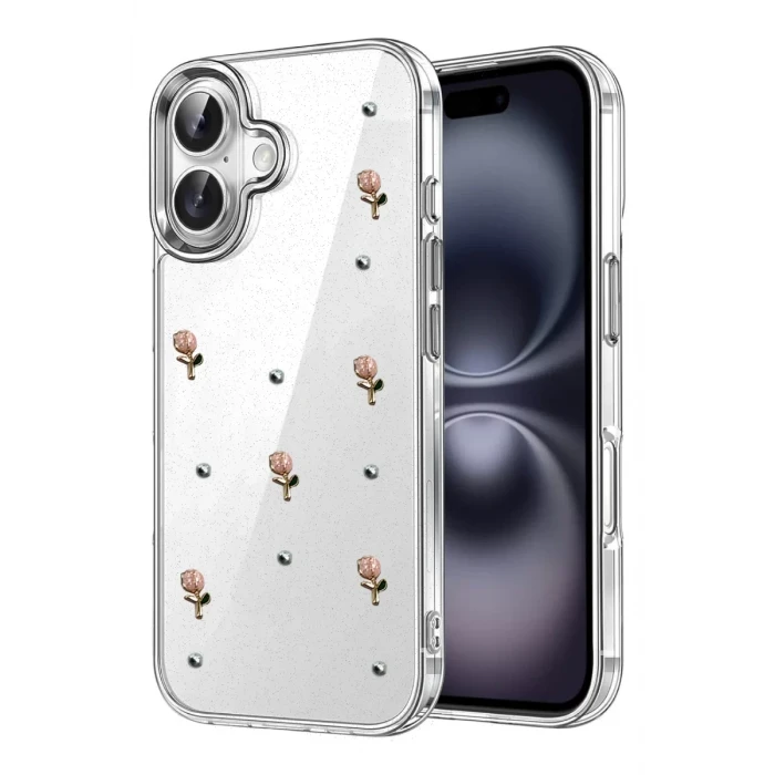 Newface Apple iPhone 16 Plus Fiyonk Desenli Kapak - Desen 6