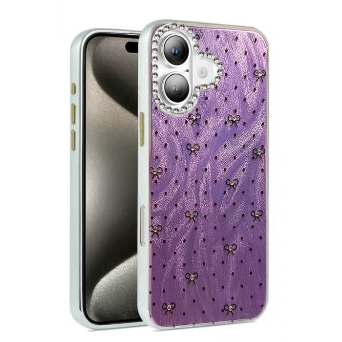 Newface Apple iPhone 16 Plus Kılıf Blade Aynalı Desenli Kapak - Desen 2