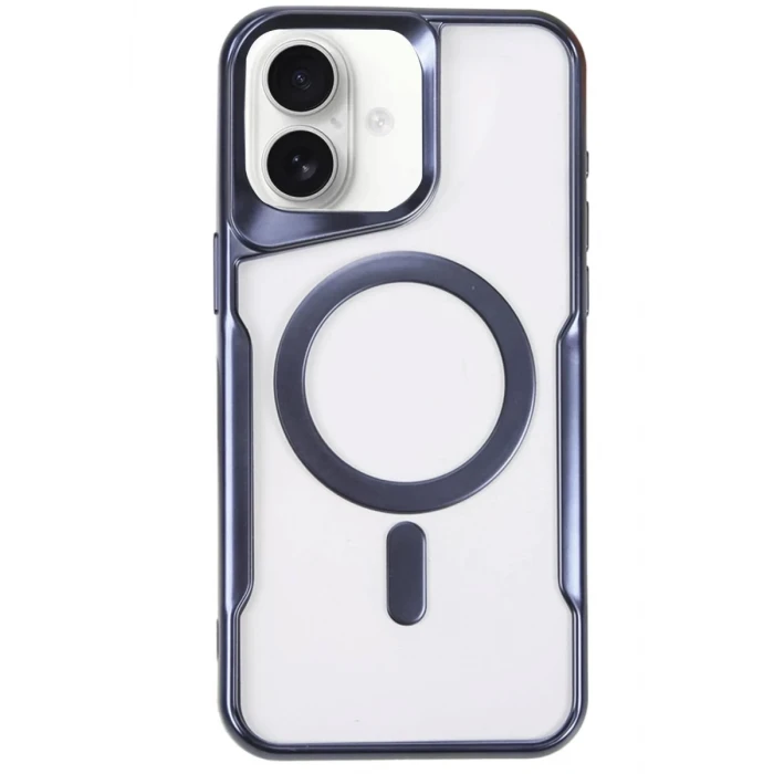 Newface Apple iPhone 16 Plus Kılıf Boyi Magsafe Silikon Kapak - Lacivert