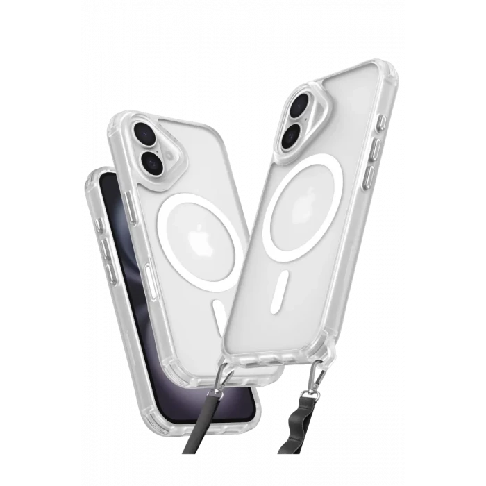 Newface Apple iPhone 16 Plus Kılıf Enka Magsafe Silikon Kılıf - Şeffaf