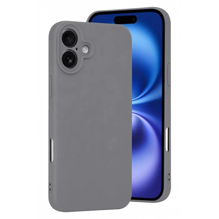Newface Apple iPhone 16 Plus Kılıf First Silikon - Gri