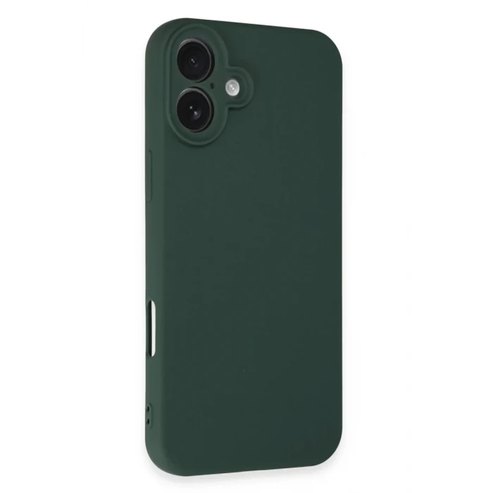 Newface Apple iPhone 16 Plus Kılıf First Silikon - Koyu Yeşil