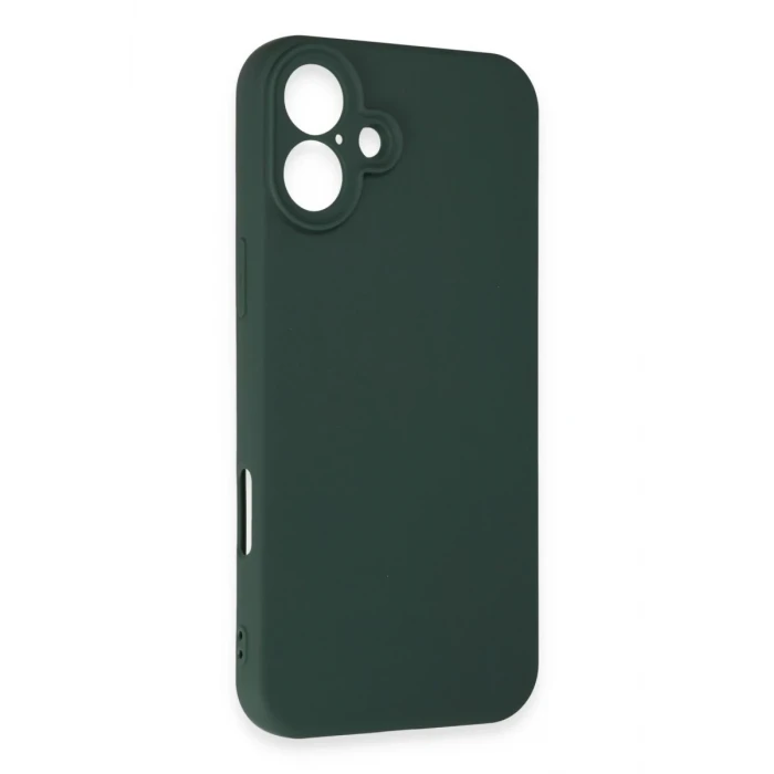 Newface Apple iPhone 16 Plus Kılıf First Silikon - Koyu Yeşil