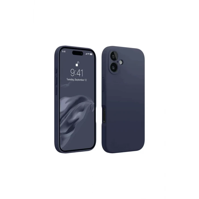 Newface Apple iPhone 16 Plus Kılıf First Silikon - Lacivert