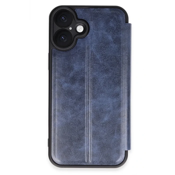 Newface Apple iPhone 16 Plus Kılıf Flip Cover - Lacivert