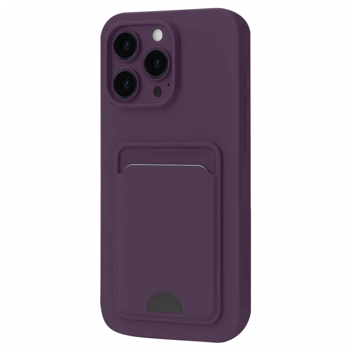 Newface Apple iPhone 16 Plus Kılıf Kelvin Kartvizitli Silikon - Derin Mor