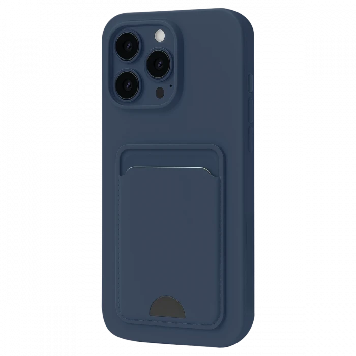 Newface Apple iPhone 16 Plus Kılıf Kelvin Kartvizitli Silikon - Lacivert