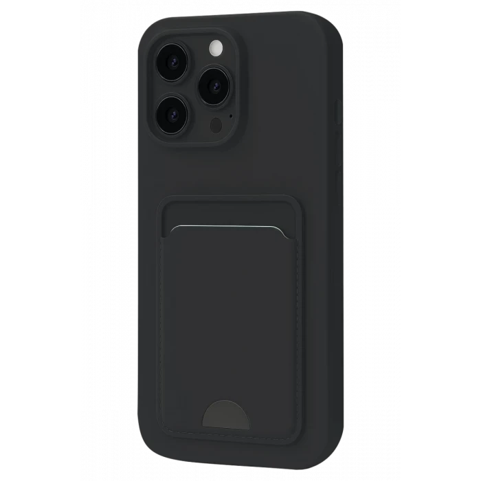 Newface Apple iPhone 16 Plus Kılıf Kelvin Kartvizitli Silikon - Siyah