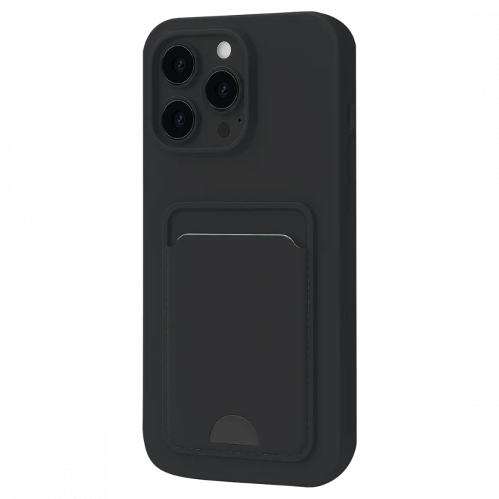 Newface Apple iPhone 16 Plus Kılıf Kelvin Kartvizitli Silikon - Siyah