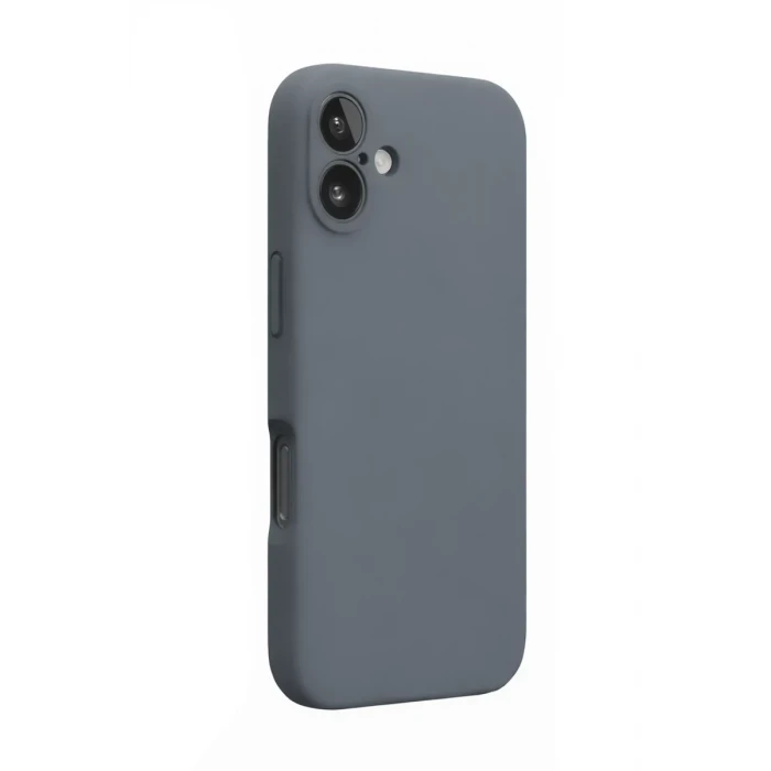 Newface Apple iPhone 16 Plus Kılıf Nano içi Kadife Silikon - Gri
