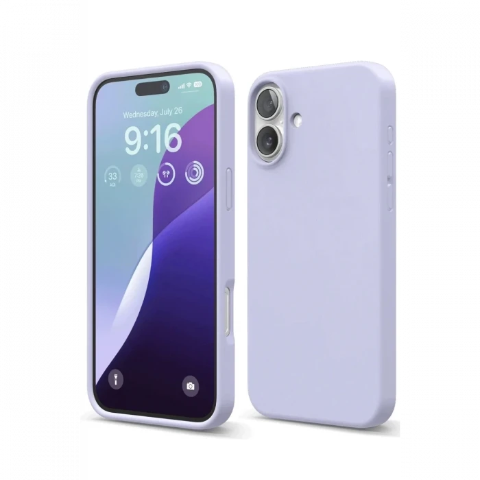 Newface Apple iPhone 16 Plus Kılıf Nano içi Kadife Silikon - Lila