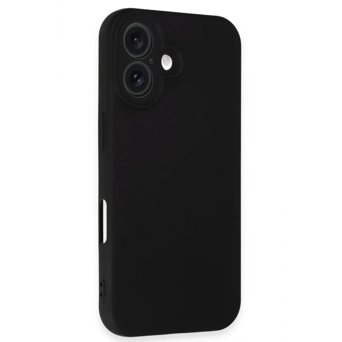Newface Apple iPhone 16 Plus Kılıf Nano içi Kadife Silikon - Siyah
