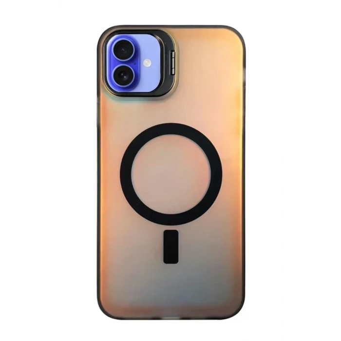 Newface Apple iPhone 16 Plus Kılıf Primera Magsafe Standlı Kapak - Siyah