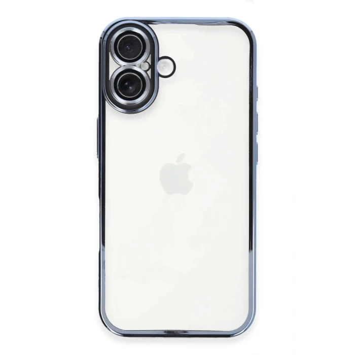 Newface Apple iPhone 16 Plus Kılıf Razer Lensli Silikon - Açık Mavi
