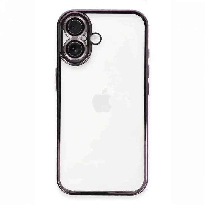 Newface Apple iPhone 16 Plus Kılıf Razer Lensli Silikon - Mor