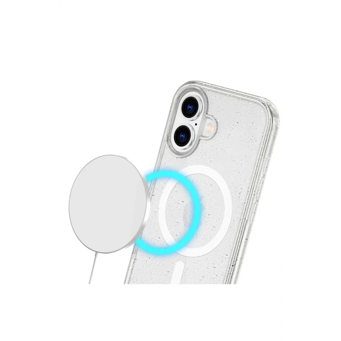 Newface Apple iPhone 16 Plus Kılıf Star Magsafe Kapak - Turuncu