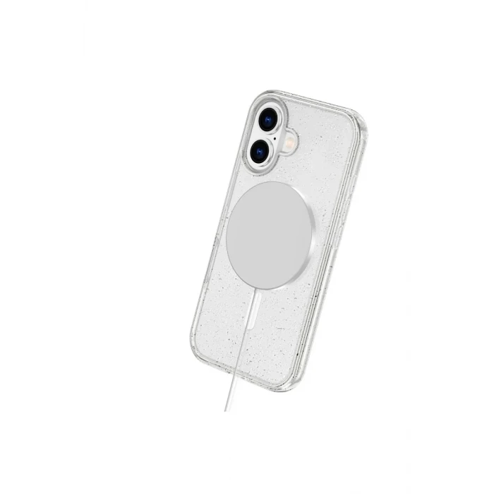 Newface Apple iPhone 16 Plus Kılıf Star Magsafe Kapak - Turuncu