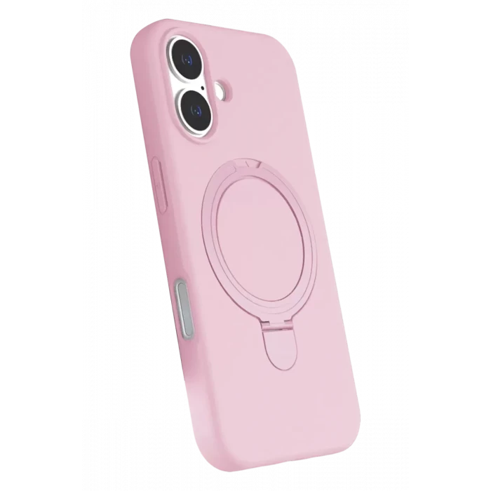 Newface Apple iPhone 16 Plus Regal Magsafe Standlı Kapak - Açık Pembe
