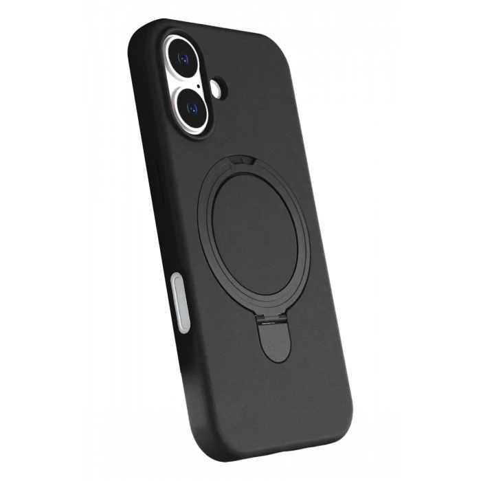 Newface Apple iPhone 16 Plus Regal Magsafe Standlı Kapak - Siyah