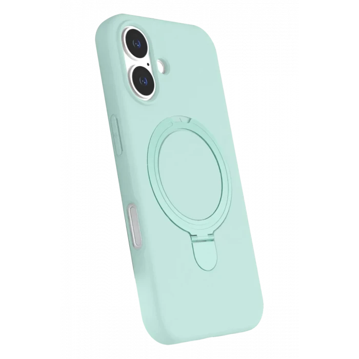 Newface Apple iPhone 16 Plus Regal Magsafe Standlı Kapak - Su Yeşili