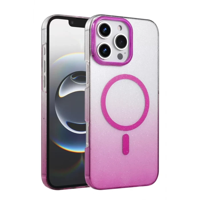Newface Apple iPhone 16 Pro Glossy Magsafe Kapak - Mor