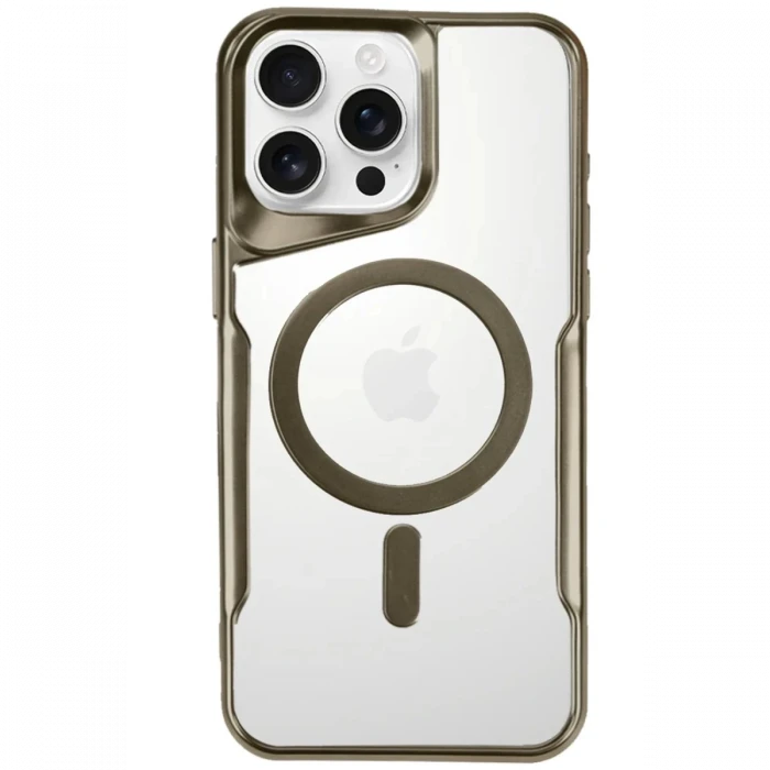 Newface Apple iPhone 16 Pro Kılıf Boyi Magsafe Silikon Kapak - Desert