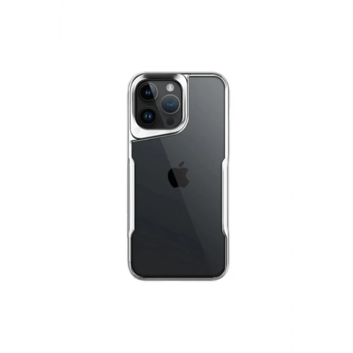 Newface Apple iPhone 16 Pro Kılıf Boyi Silikon Kapak - Gümüş