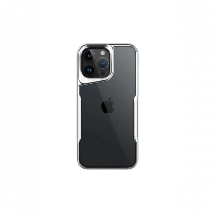 Newface Apple iPhone 16 Pro Kılıf Boyi Silikon Kapak - Gümüş