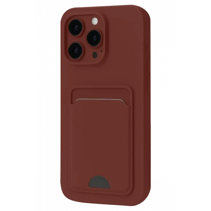 Newface Apple iPhone 16 Pro Kılıf Kelvin Kartvizitli Silikon - Bordo