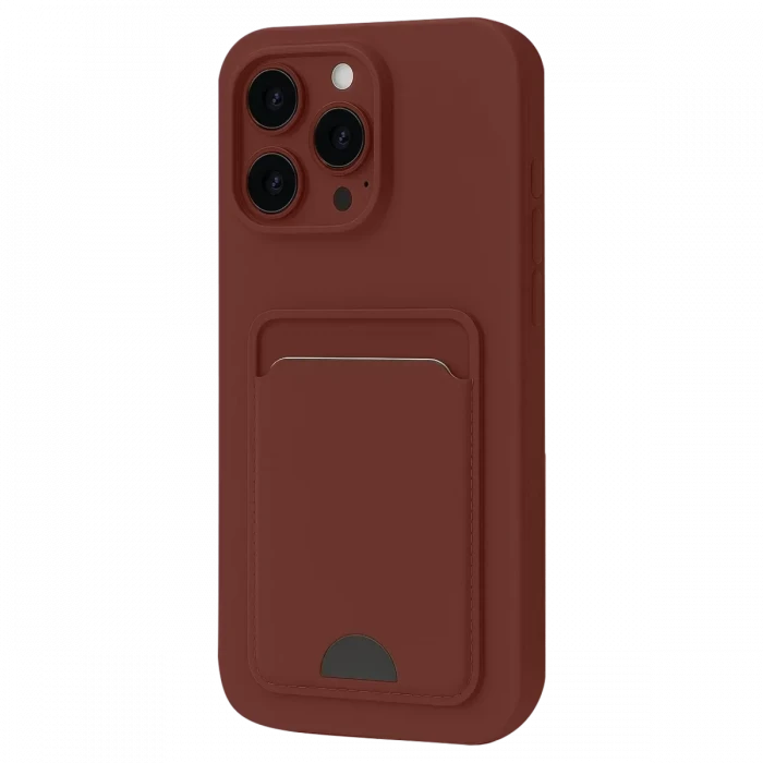 Newface Apple iPhone 16 Pro Kılıf Kelvin Kartvizitli Silikon - Bordo