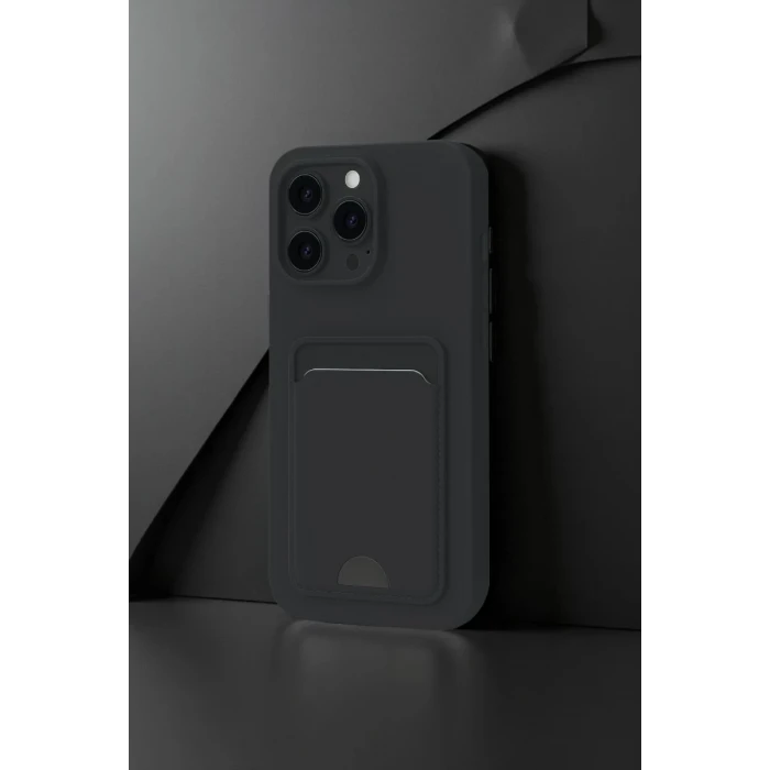 Newface Apple iPhone 16 Pro Kılıf Kelvin Kartvizitli Silikon - Derin Mor