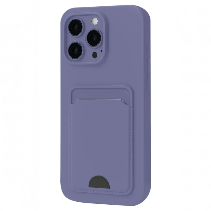 Newface Apple iPhone 16 Pro Kılıf Kelvin Kartvizitli Silikon - Lila