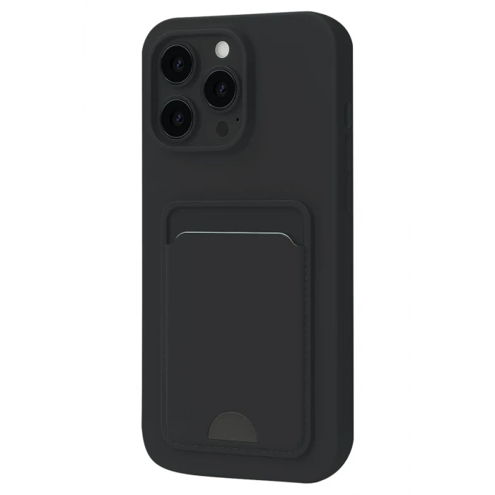 Newface Apple iPhone 16 Pro Kılıf Kelvin Kartvizitli Silikon - Siyah