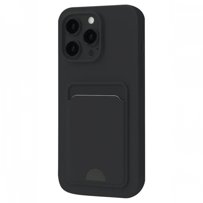 Newface Apple iPhone 16 Pro Kılıf Kelvin Kartvizitli Silikon - Siyah