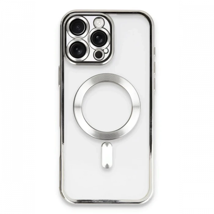 Newface Apple iPhone 16 Pro Kılıf Kross Magneticsafe Kapak - Gümüş