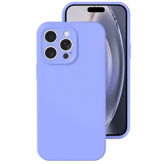 Newface Apple iPhone 16 Pro Kılıf Nano içi Kadife Silikon - Lila