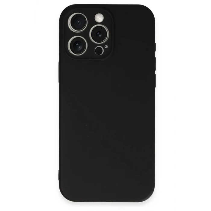 Newface Apple iPhone 16 Pro Kılıf Nano içi Kadife Silikon - Siyah
