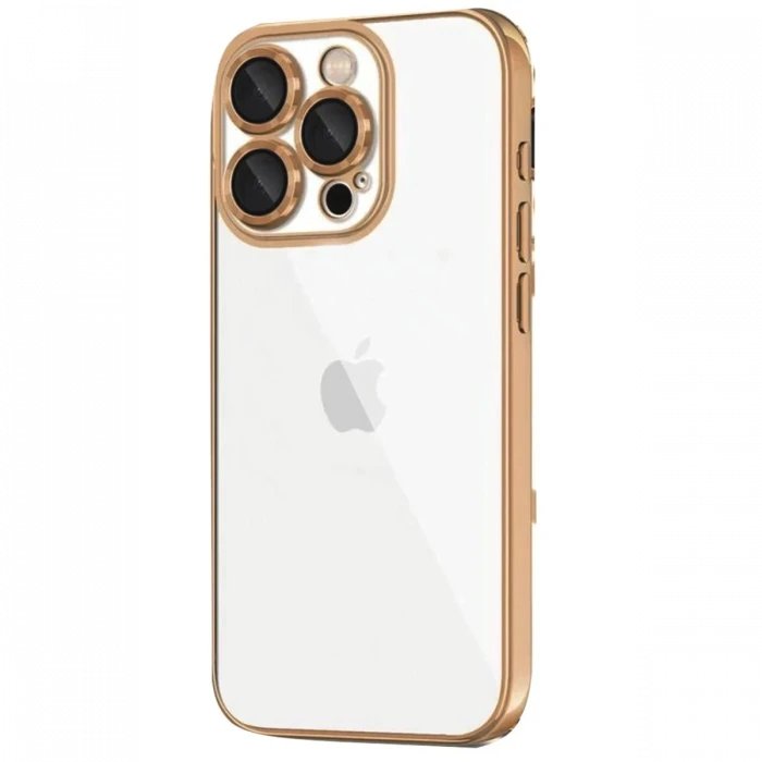 Newface Apple iPhone 16 Pro Kılıf Razer Lensli Silikon - Desert