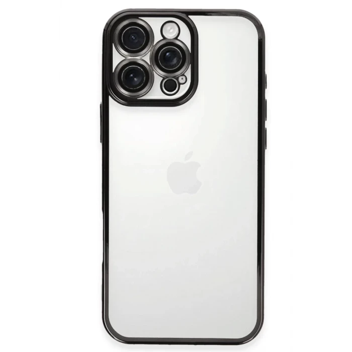 Newface Apple iPhone 16 Pro Kılıf Razer Lensli Silikon - Siyah