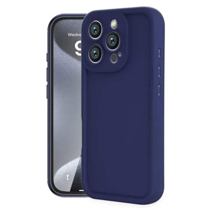 Newface Apple iPhone 16 Pro Kılıf Viera Silikon - Lacivert