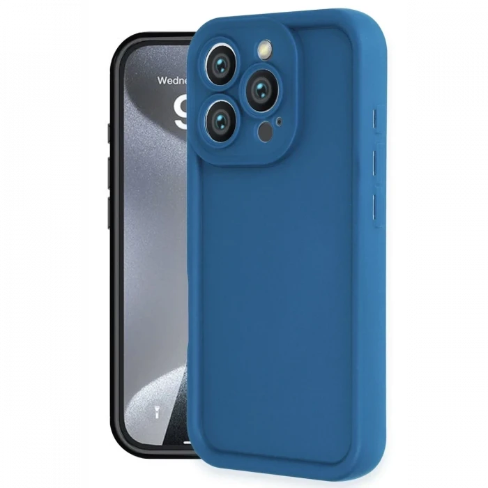 Newface Apple iPhone 16 Pro Kılıf Viera Silikon - Mavi